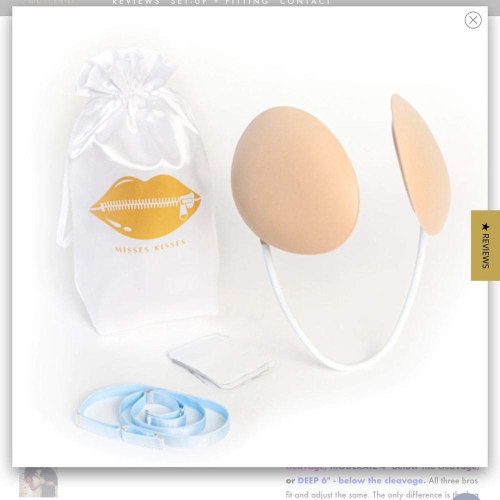 Misses Kisses 4” Moderate Plunge Bridal Bra